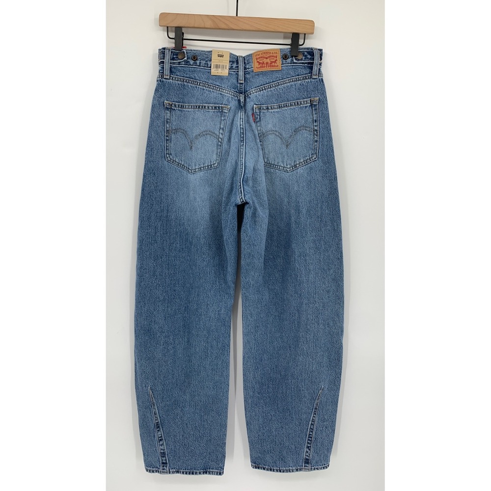 Levi Cinch Barrel Jeans Women 29 Blue 100% Cotton Fade Denim Pants NEW - Picture 2 of 10